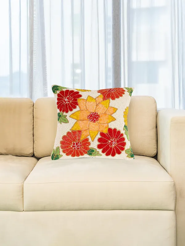 Multicolor_Printed_100%_Beaded_Cushion_Covers_Cushion_Case_Pillowcases_16X16_Inches_(40X40_Cms)_Throw_Pillow_Sham_Floral_Cushion_Covers_For_Sofa_Couch_Bed_Chair_Pack_Of_2