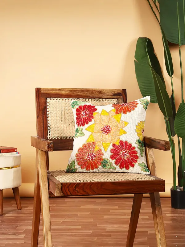 Multicolor_Printed_100%_Beaded_Cushion_Covers_Cushion_Case_Pillowcases_16X16_Inches_(40X40_Cms)_Throw_Pillow_Sham_Floral_Cushion_Covers_For_Sofa_Couch_Bed_Chair_Pack_Of_2