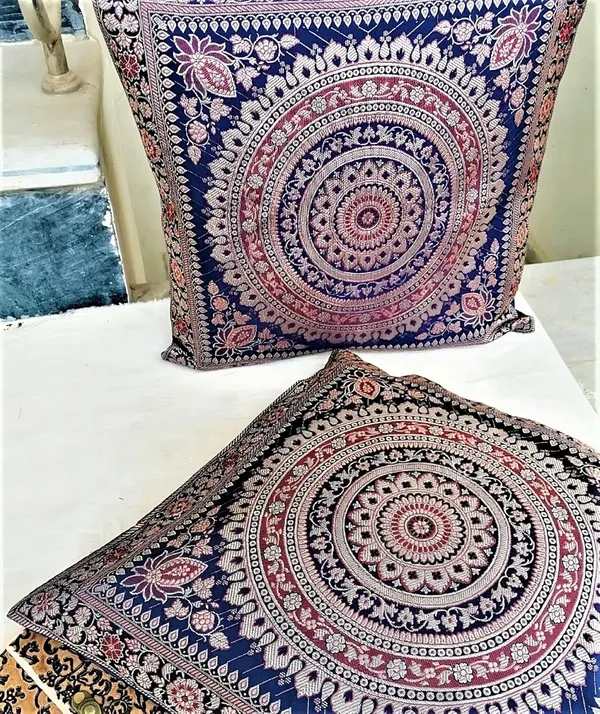 Blue_Silk_Brocade_Embroidery_Silk_Cushion_Nd_Pillow_Covers_(16_X16_Inch)_For_Sofa_Bedroom_Bedroom,_Living_Room,_Office_Pack_Of_2