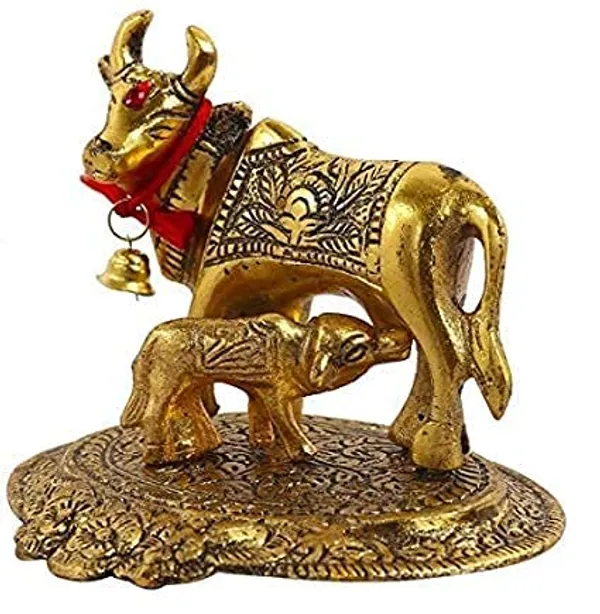 Gold_Oxidised_Cow_And_Calf_Figurine_(Colour_Gold)_12@11_Cm_Gift_Items_Kamdhenu_Cow_And_Calf_Idol_Showpiece_In_Brass_Like_Metal_For_Home_D_Cor_And_Decorative_Gift_(200_Grams)