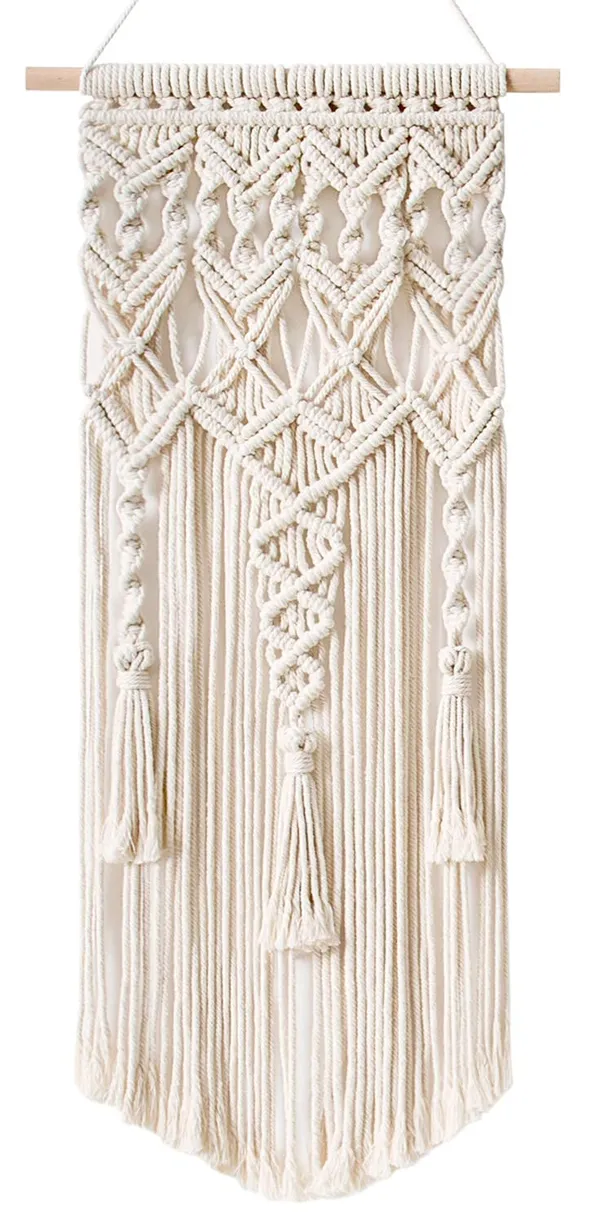 Off-White_Macrame_Cotton_Rope_Handmade_Wall_Hanging_Tapestry|Abstract,_Beige_Geometric_Art_I_Bohemian_Vintage_Style/_Modern_Room_Home_Decor_|_Gifting_(Ivory)_(Off-White,_13"_X_29")