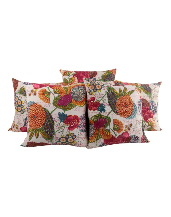 Multi_Throw_Square_Kantha_Cotton_Cushion_Cover_For_Sofa_(White,_16_X_16_Inches)_-_Set_Of_5_Pieces