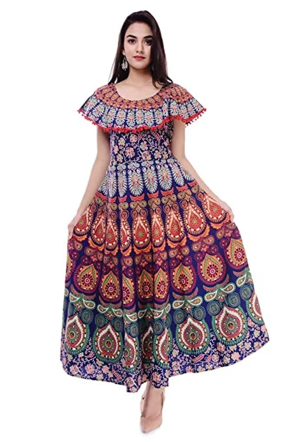 Jaipuri_Printed_Cotton_Rajasthani_Traditional_Maxi_Long_Dress_For_Women