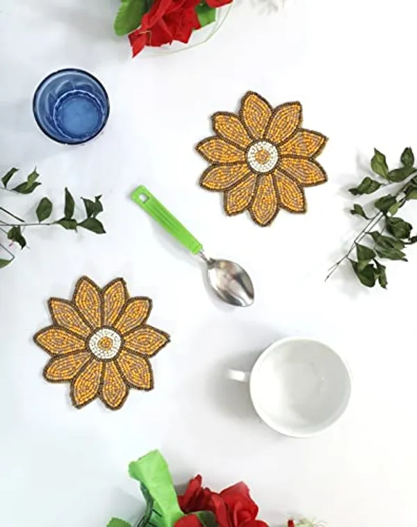 Multicolor_Awesome_Handmade_Beaded_Coster_Set_For_Home_Kitchen,_Office_Desk_(Set_Of_4_Pieces_|_Diameter_4.00_Inch)