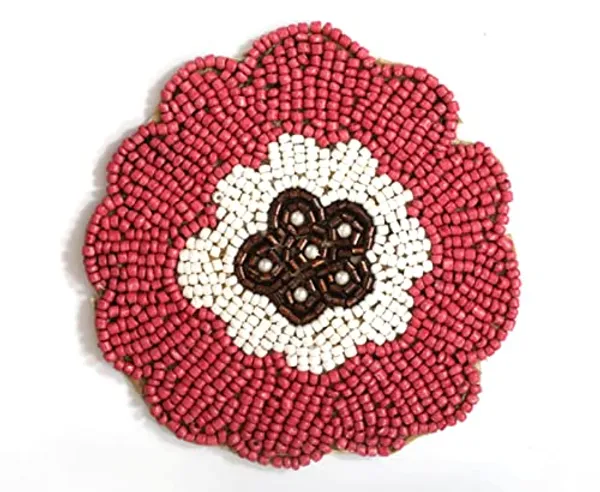 Multicolor_Awesome_Handmade_Beaded_Coster_Set_For_Home_Kitchen,_Office_Desk_(Set_Of_4_Pieces_|_Diameter_4.00_Inch)