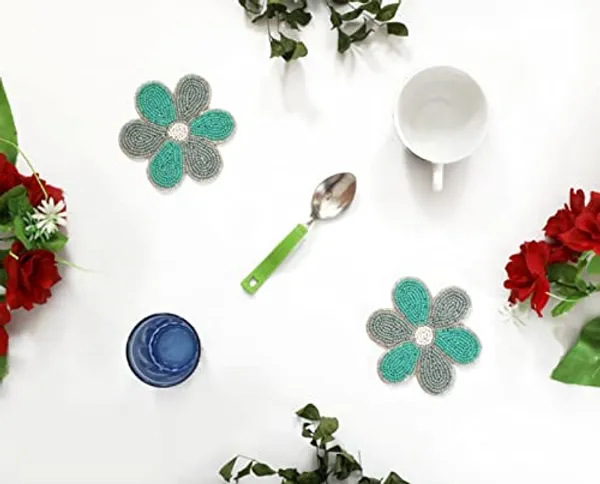 Multicolor_Awesome_Handmade_Beaded_Coster_Set_For_Home_Kitchen,_Office_Desk_(Set_Of_4_Pieces_|_Diameter_4.00_Inch)