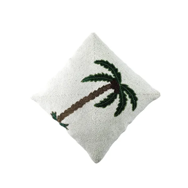 White_&_Green_Satin_400Tc_Decorative_Pillowcover,_16_X_16_Inches,_White_&_Green,_1_Piece