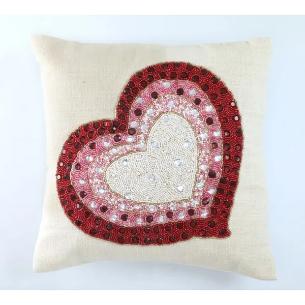 White_&_Brown_Satin_400Tc_Decorative_Pillowcover,_16_X_16_Inches,_White_&_Brown,_1_Piece
