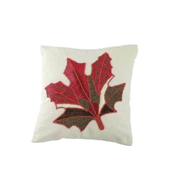 White_&_Red_Satin_400Tc_Decorative_Pillowcover,_16_X_16_Inches,_White_&_Red,_1_Piece