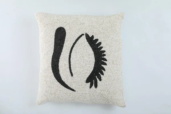 White_&_Black_Satin_400Tc_Decorative_Pillowcover,_16_X_16_Inches,_White_&_Black,_1_Piece