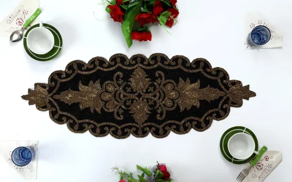 Turquoise_Premium_Handcrafted_Beautiful_Beaded_Dinning_Table_Runner_13/36_Black_Royale_Desgin