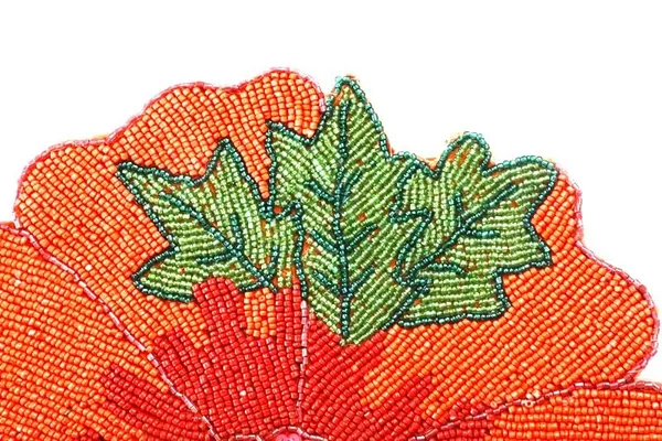 Peach_Poleyster_Placemats,_Beaded_Design,14_Inch_Peach_Flower_Pattern,_Best_For_Bed-Side_Table/Center_Table,_Dining_Table/Shelves
