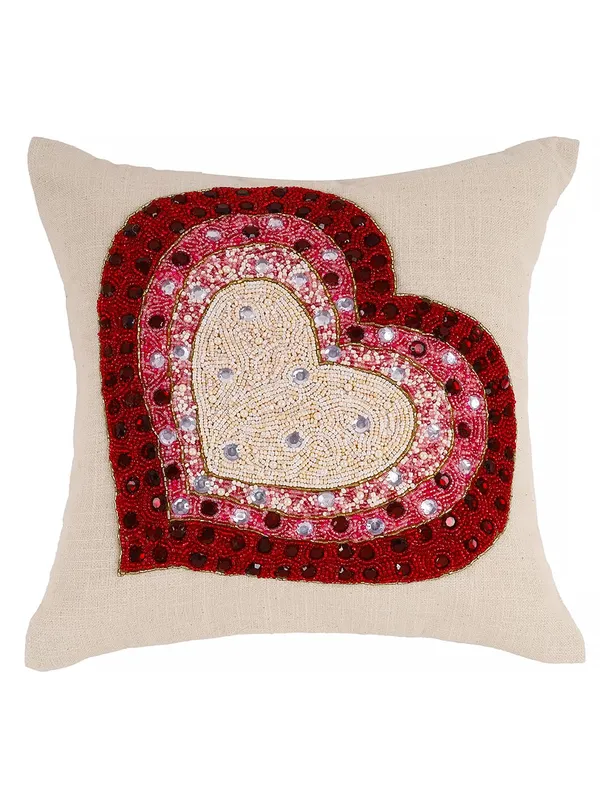 Multicolor_Printed_Cushions_&_Pillows_Case_Beaded_Heart_Pattern_(40.64_Cm*40.64_Cm)_Heart_Shape