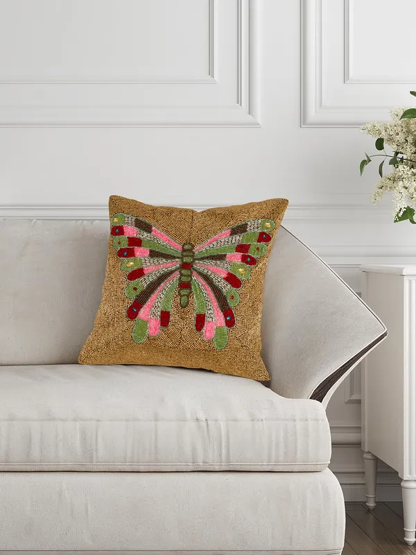 Multi_Butter_Fly_A_Embroidered_Cushions_Cover_||_Multi_Colored_Print_Decorative_Hand_Made_Cotton_Cushion_Covers