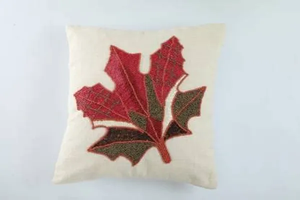 Maroon_Leaf_(_White)_A_Embroidered_Cushions_Cover_||_Multi_Colored_Print_Decorative_Hand_Made_Cotton_Cushion_Covers_16X16