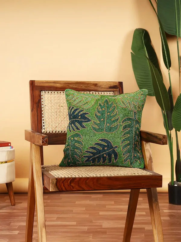 Green_Leaf_A_Embroidered_Cushions_Cover_||_Multi_Colored_Print_Decorative_Hand_Made_Cotton_Cushion_Covers
