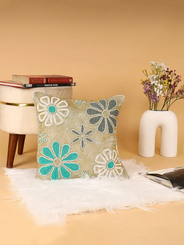 Blue_Grey_Flower_Printed_A_Embroidered_Cushions_Cover_||_Multi_Colored_Print_Decorative_Hand_Made_Cotton_Cushion_Covers