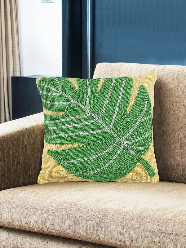 Green_Leaf__Embroidered_Cushions_Cover_||_Multi_Colored_Print_Decorative_Hand_Made_Cotton_Cushion_Covers