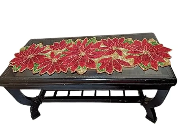 Light_Green_Premium_Handcrafted_Beautiful_Beaded_Dinning_Table_Runner_13"_X_36"_Inch_Maroon_Floral_Table_Runner_Fully_Beaded
