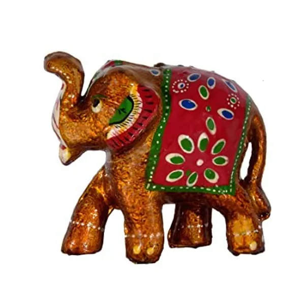 Gold_Handcrafted_Set_Of_1_Showpiece_Elephant_Ambabari_(20X10Cm,_15X_8Cm,_14X_8_Cm)_For_Birthday,_Occasional,_And_Thanksgiving_Party_Decoration_Brown_Golden