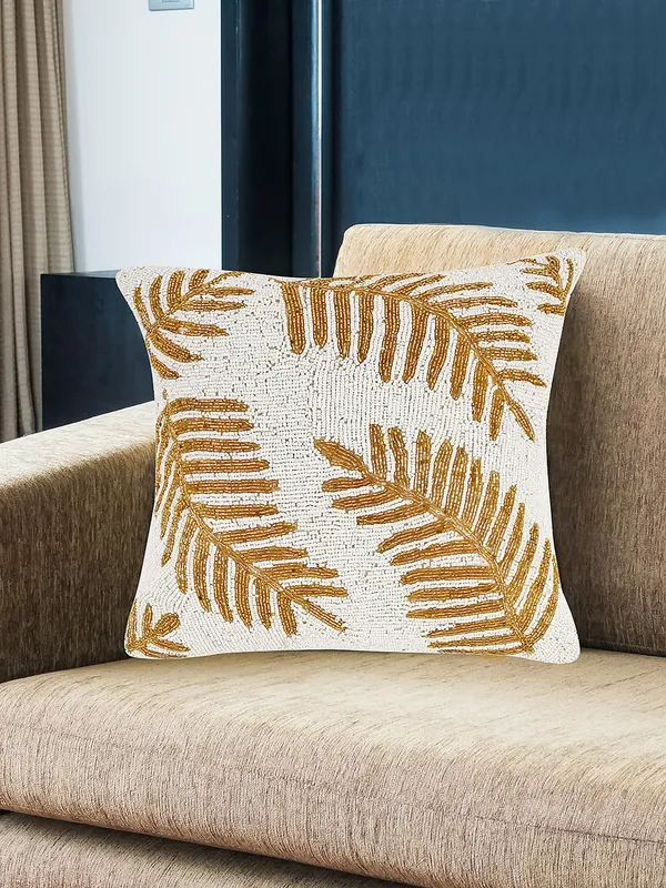 Multicolor_Printed_100%_Beaded_Cushion_Covers_Cushion_Case_Pillowcases_16X16_Inche_(40X40_Cms)_Throw_Pillow_Sham_Floral_Cushion_Covers_For_Sofa_Couch_Bed_Chair_Pack_Of_1