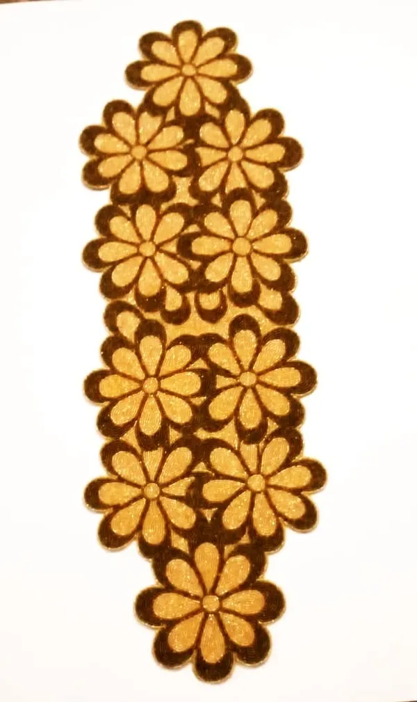 Turquoise_Premium_Handcrafted_Beautiful_Beaded_Dinning_Table_Runner_13/36_Beige_Brown_Floral_Desgin