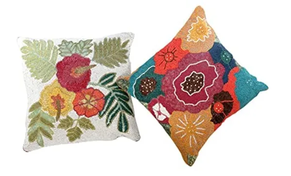 Multicolor_Printed_100%_Beaded_Cushion_Covers_Cushion_Case_Pillowcases_16X16_Inches_(40X40_Cms)_Throw_Pillow_Sham_Floral_Cushion_Covers_For_Sofa_Couch_Bed_Chair_Pack_Of_2