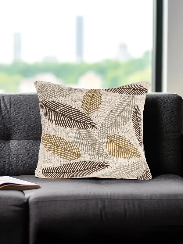 Multicolor_Printed_Beaded_Cushion_Covers_Cushion_Case_Pillowcases_16X16_Inches_(40X40_Cms)_Throw_Pillow_Sham_Floral_Cushion_Covers_For_Sofa_Couch_Bed_Chair_Pack_Of_2