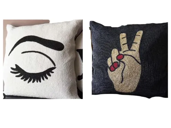 Multicolor_Printed_100%_Beaded_Cushion_Covers_Cushion_Case_Pillowcases_16X16_Inches_(40X40_Cms)_Throw_Pillow_Sham_Floral_Cushion_Covers_For_Sofa_Couch_Bed_Chair_Pack_Of_2_Black_Eye