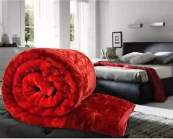 Red_Self_Design_Single_Mink_Blanket