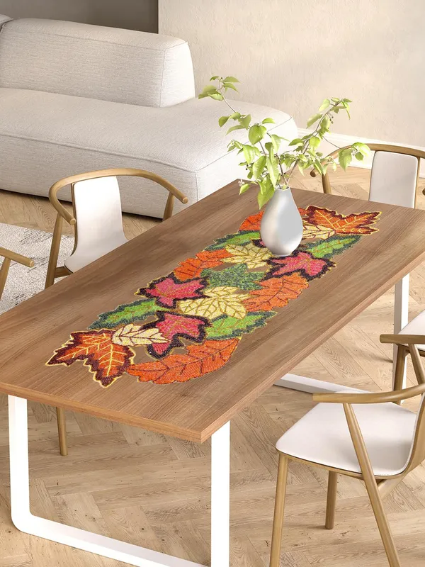 Multicolor_Premium_Handcrafted_Beautiful_Beaded_Dinning_Table_Runner_13/36_Multicolor_Cutwork_Desgin