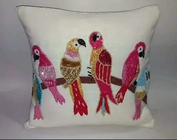 Multicolor_Printed_Cushions_&_Pillows_Case_Beaded_Parrot_Pattern_(40.64_Cm*40.64_Cm,_Multicolor)
