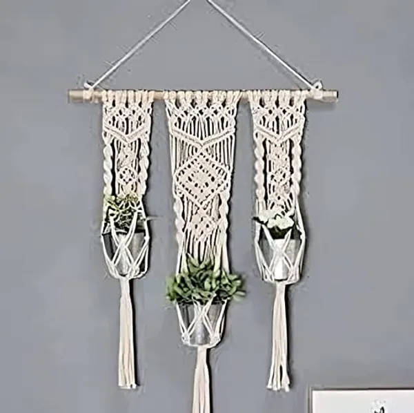 Beige_Macrame_Cotton_Three_Plant_Hanger_|_Ceiling_Hook_Hanger,_Rope_Flower_Pot_Holder_For_Indoor_Outdoor_Balcony_Garden_|_Home_Decor_Flower_Planter_Hanging_Rope_[Pack_Of_1]