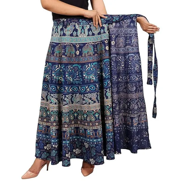 Jaipuri_Tribal_People_Printed_Cotton_Long_Wrappron_&_Skirts_For_Women