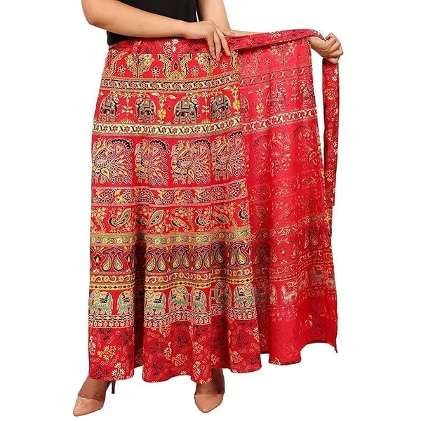 Jaipuri_Tribal_People_Printed_Cotton_Long_Wrappron_&_Skirts_For_Women