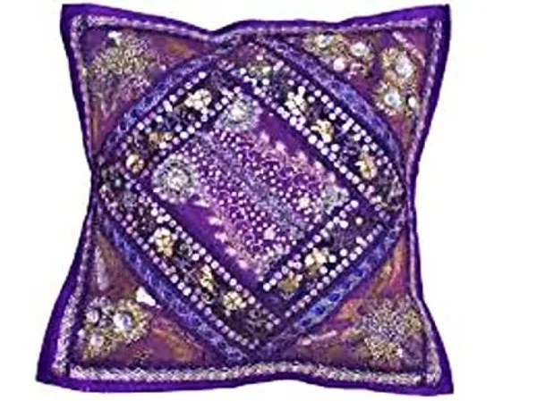 Multi_Patch_Embroidery_Silk_Cushion_Nd_Pillow_Covers_(16_X16_Inch)_For_Sofa_Bedroom_Bedroom,_Living_Room,_Office_(Multicolor_Purple)_Pack_Of_1