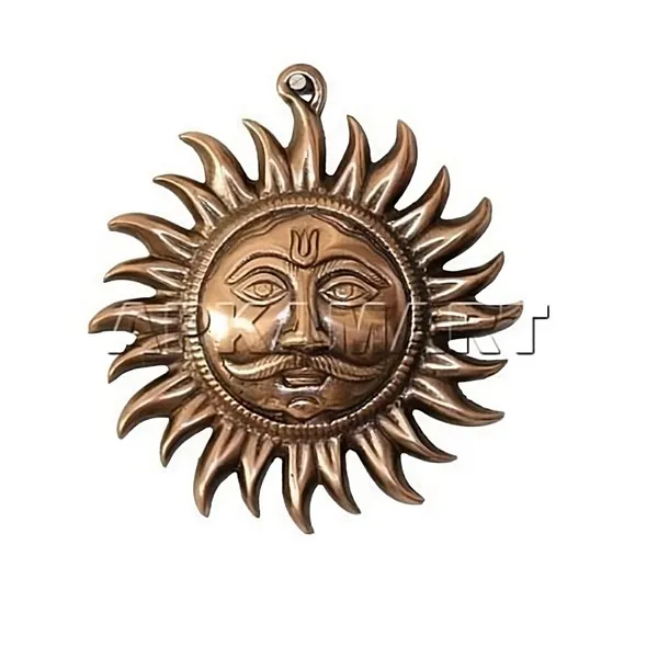 Gold_Oxidised_Figurine_Decorative_Gift_Item_(Colour_Copper)_Idol_Showpiece_In_Brass_Like_Metal_For_Home_D_Cor_Surya_(Medium,_Copper)