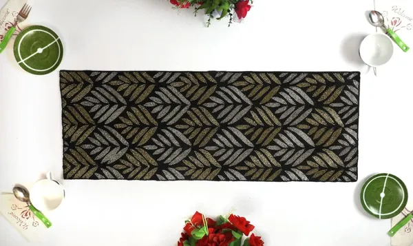 Turquoise_Gorgious_Handcrafted_Beautiful_Beaded_Dinning_Table_Runner_13/36_Black_Desgin