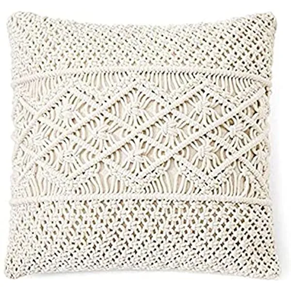 White_Awesome_Cushion_Cover_Macrame_Handmade_Knit_Pillowcases_Floor_Cushion_Cover_Of_Cotton_1_Pc_(16"_X_16"_Inches)