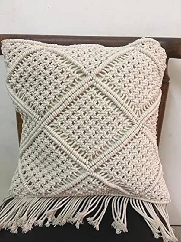 White_Awesome_Cushion_Cover_Macrame_Handmade_Knit_Pillowcases_Floor_Cushion_Cover_Of_Cotton_1_Pc_(16"_X_16"_Inches)