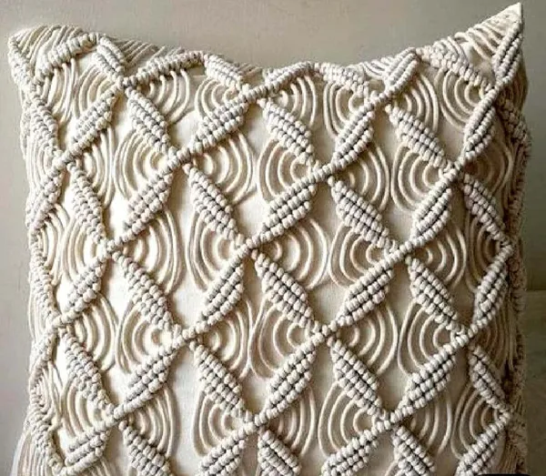 White_Awesome_Cushion_Cover_Macrame_Handmade_Knit_Pillowcases_Floor_Cushion_Cover_Of_Cotton_1_Pc_(16"_X_16"_Inches)