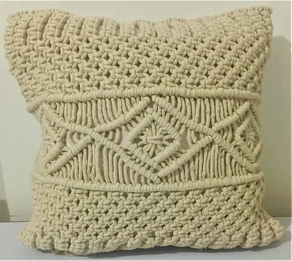White_Awesome_Cushion_Cover_Macrame_Handmade_Knit_Pillowcases_Floor_Cushion_Cover_Of_Cotton_1_Pc_(16"_X_16"_Inches)