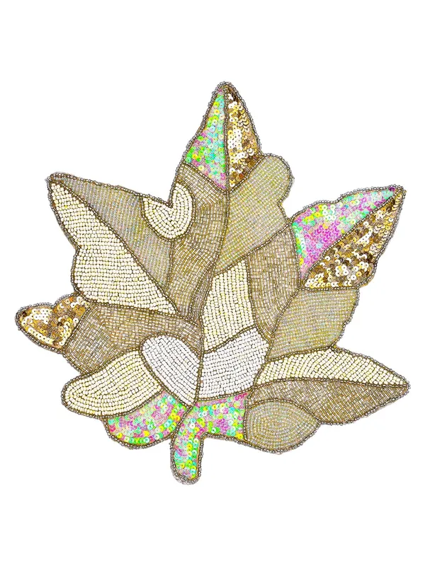 Firozi_Poleyster_Placemats,_Beaded_Design,14_Inch_Gulmohar_Floral_Pattern,_Best_For_Bed-Side_Table/Center_Table,_Dining_Table/Shelves_Pack_Of_2