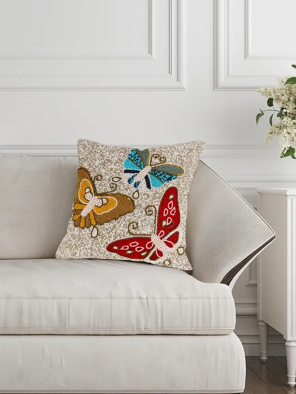 Multicolor_Printed_100%_Beaded_Cushion_Covers_Cushion_Case_Pillowcases_16X16_Inches_(40X40_Cms)_Throw_Pillow_Sham_Floral_Cushion_Covers_For_Sofa_Couch_Bed_Chair_Pack_Of_1