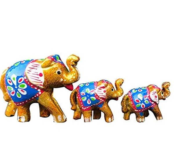 Gold_Handcrafted_Set_Of_3_Showpiece_Elephant_For_Decoration_For_Office,_Home_And_Gift_Purpose_Birthday,_Occasional_Nd_Thankasgiving_Party_(20X10Cm,15X_8Cm,14X8_Cm)_Golden_Yellow