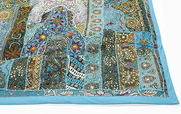 Multicolor_Cotton_Heavy_Embroidery_Patchwork_Wall_Hanging_Tapestry_Beaded_Home_Decor_Wall_Hanging_Wall_Decor_(Turquoise_Beautiful)_(40_X_60)_Pack_Of_1