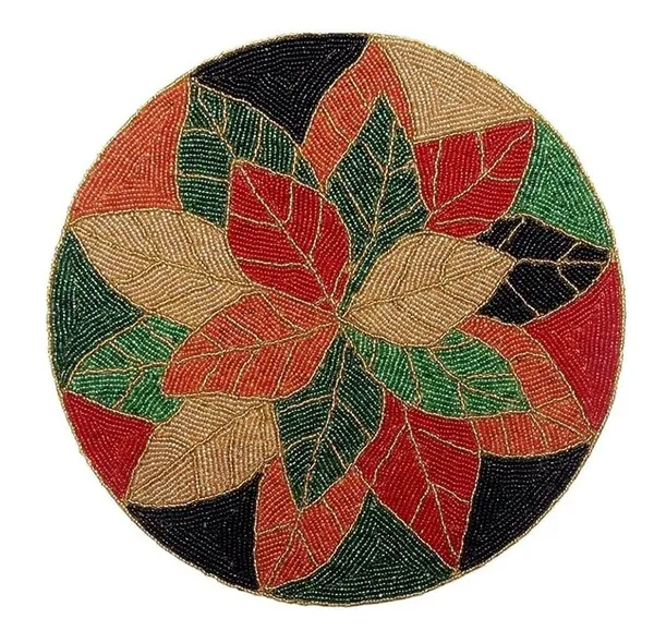 Multicolor_Polyester_&_Polyester_Blend_Handcrafted_Beaded_Round_Place-Mat_For_Center_And_Dinning_Table_(Multicolor)