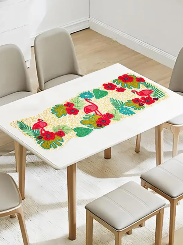 Cream_Premium_Handcraf_Beautiful_Beaded_Table_Runner_Craftsmanship_(13_*_36_Inch_)