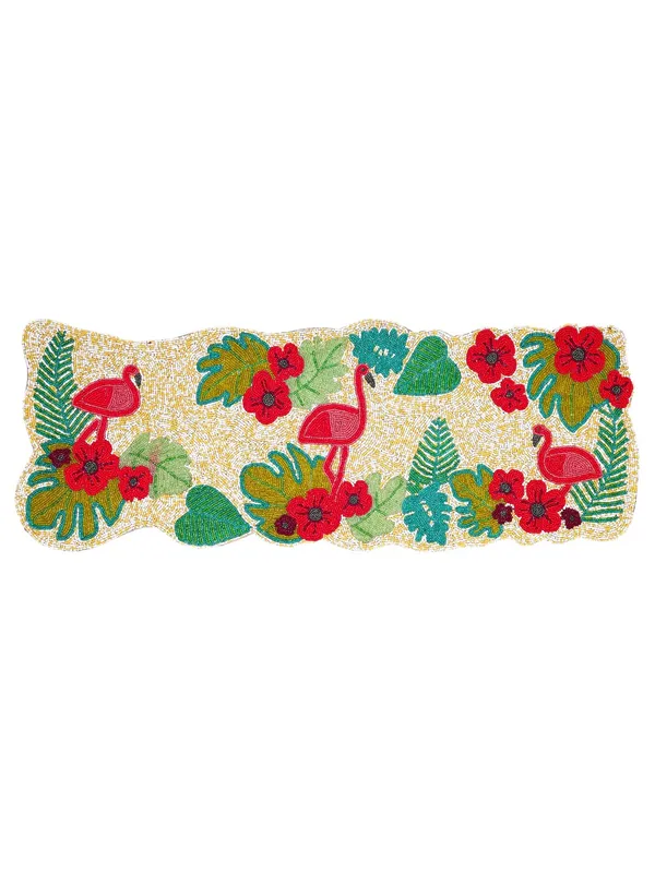 Cream_Premium_Handcraf_Beautiful_Beaded_Table_Runner_Craftsmanship_(13_*_36_Inch_)