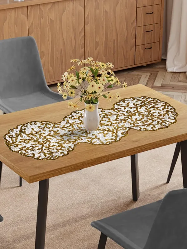 White_Premium_Handcraf_Beautiful_Beaded_Table_Runner_Craftsmanship_(13_*_36_Inch_)